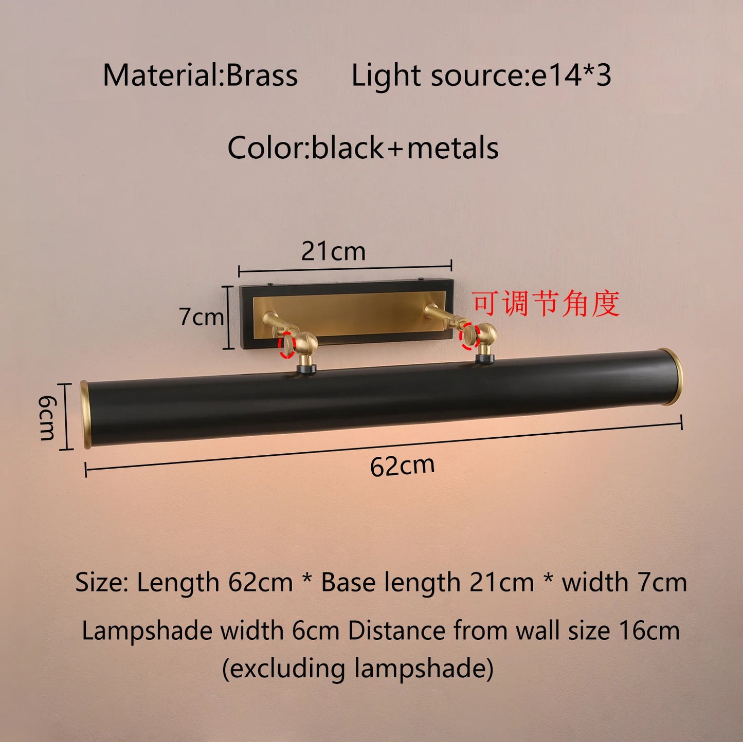 Retro Living Room Art Picture Lamp,Brass Bathroom Mirror Light,Brass Wall Lamp,Designer brand decorative wall lamp