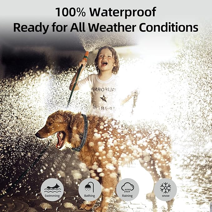 Dog Bark Collar for Large Medium Small Dogs, Rechargeable Smart Bark Collar, Anti Barking Training Collar with 5 Adjustable Sensitivity Beep Vibration (Black)