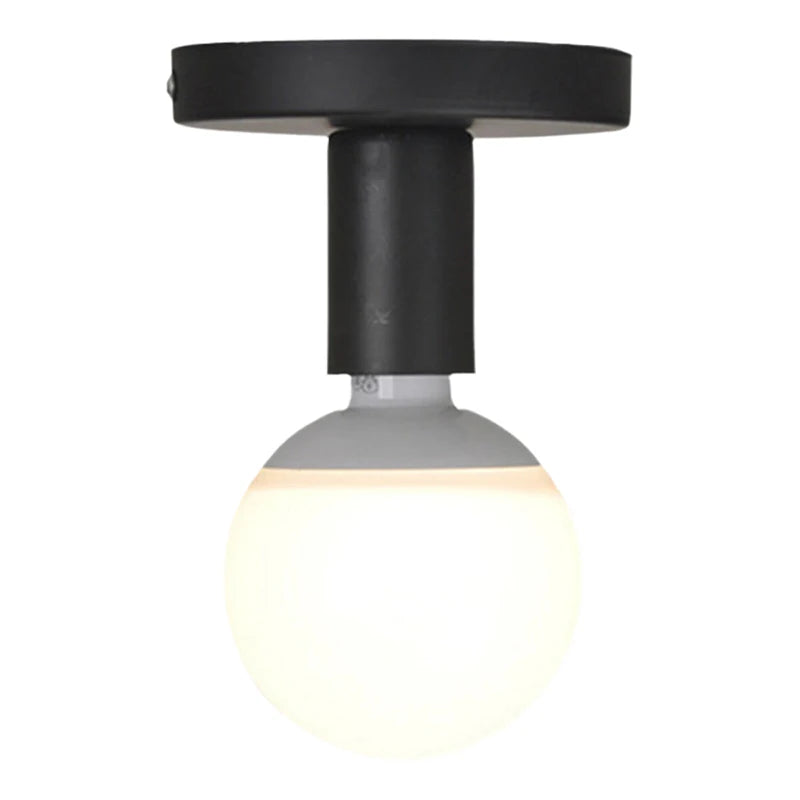 1 Set Ceiling Lamp Wall Lamp Holder Modern Nordic Retro Iron Lamp Decor For Living Room Bedroom Bathroom E27 Lamp Base