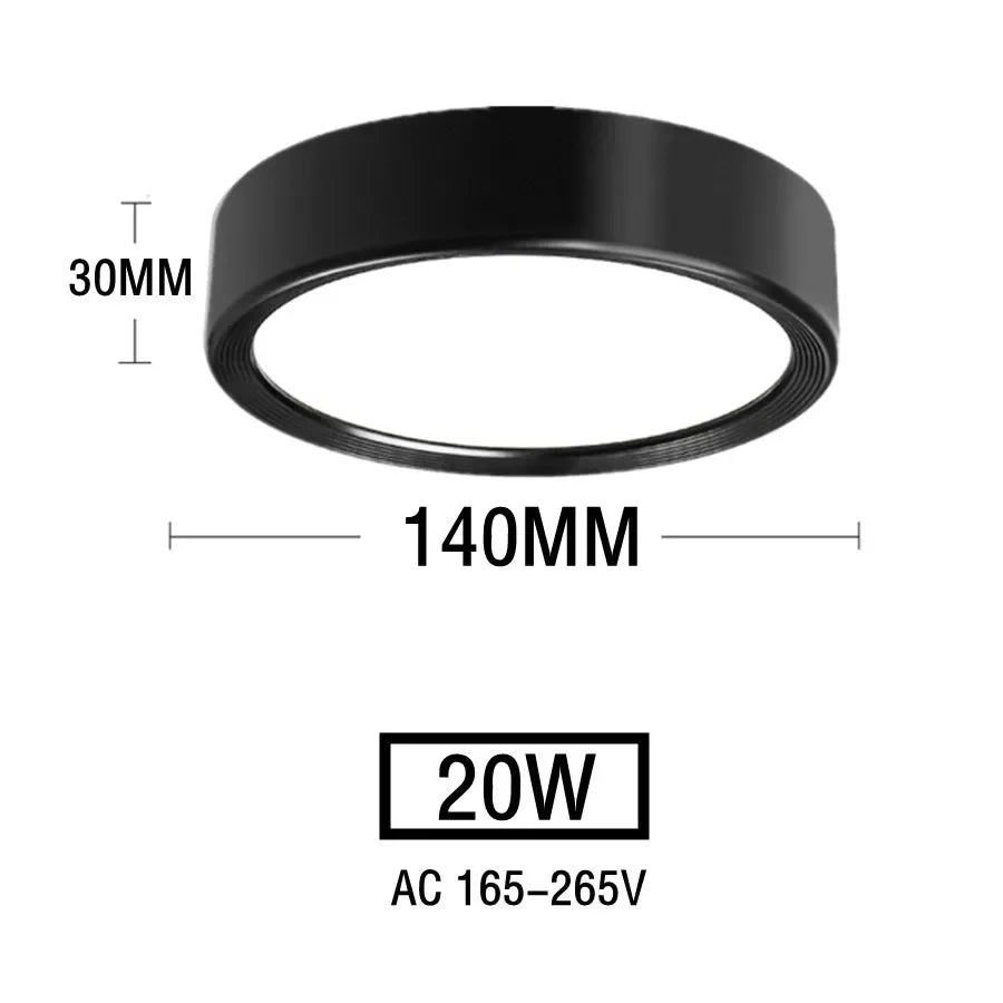 LED Ceiling Light 5W 9W 12W 15W 18W 20W Surface Mounted Downlight Ceiling Lamp for Living Room Kitchen Spotlight AC 175-265V