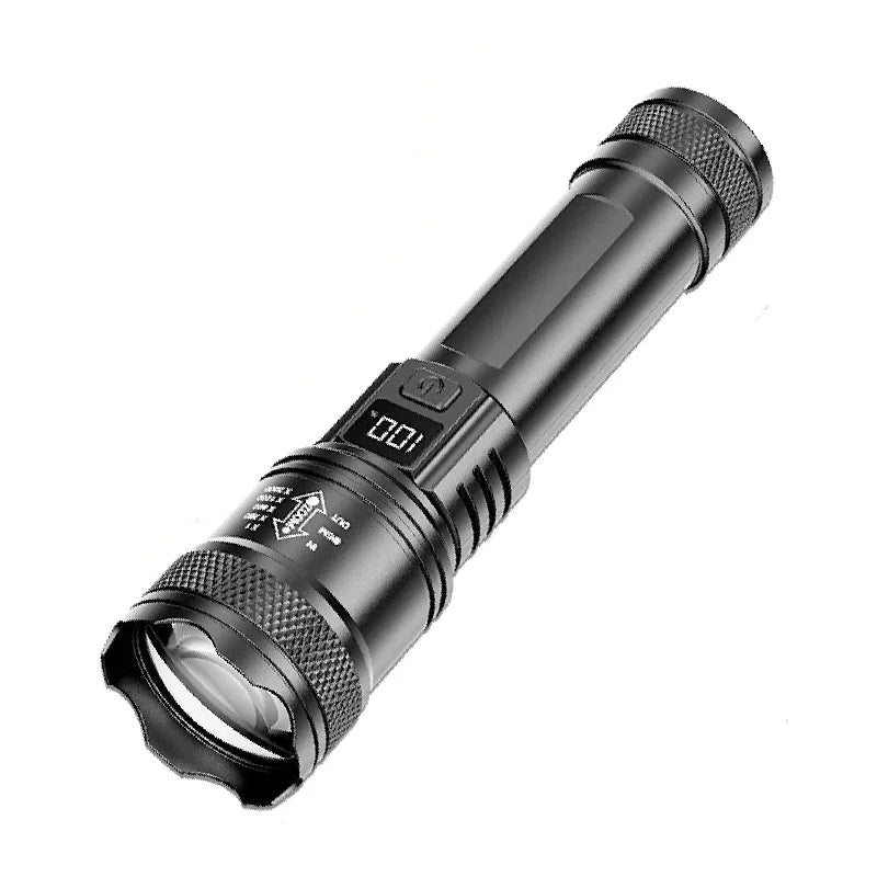 Powerful Flashlights Type C Rechargeable Zoom Torch Light High Power LED Flashlight Built-in Battery For Camping Emergency Lamp