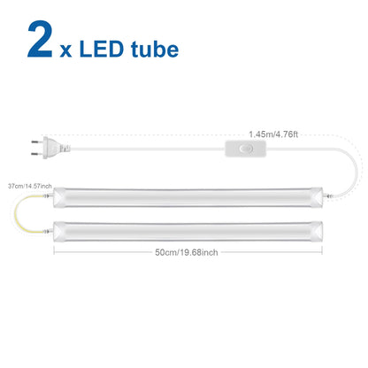 T8 50cm Series Connection LED Under Cabinet Light Bar 1-6Pcs 25W LED Light Tube Bulb for Kitchen,Wall,Garage Ceiling Decor Light