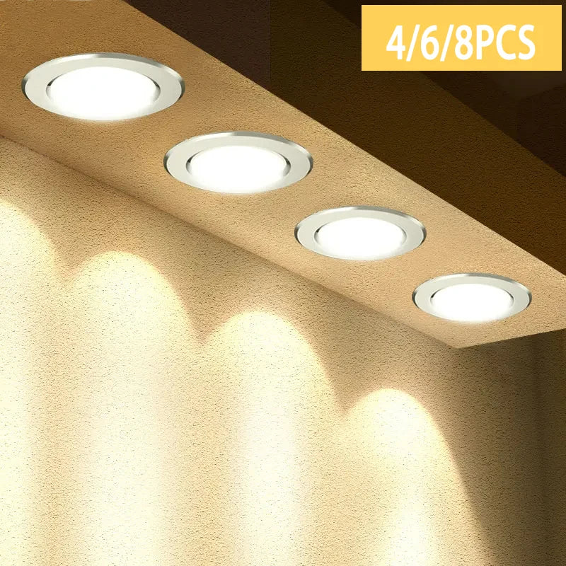 LED DC12V Mini LED Spotlight 3W Round Ultra Slim Dimmable Indoor Recessed Ceiling Downlight Cabinet Showcase Boat Lighting