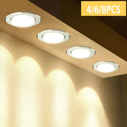 LED DC12V Mini LED Spotlight 3W Round Ultra Slim Dimmable Indoor Recessed Ceiling Downlight Cabinet Showcase Boat Lighting