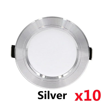 10pcs/lot Led Downlights 5W 9W 12W Ceiling Light 15W 18W Recessed Round Panel Light AC 220V Spot Light Indoor Lighting