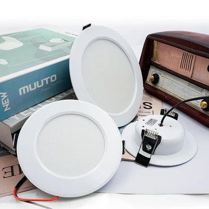 1-10Pcs LED Downlight Recessed Round Ceiling 220V 3W 5W 7W 9W 12W 15W Bedroom Kitchen Home Decor Lighting Spotlight Panel Lights