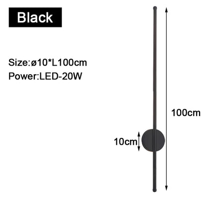 Long Strip LED Wall Lights Fxitures for Bedroom Living Indoor Lighting LED Wall Lamps Wall Sconce for Aisle Entrance Black Gold