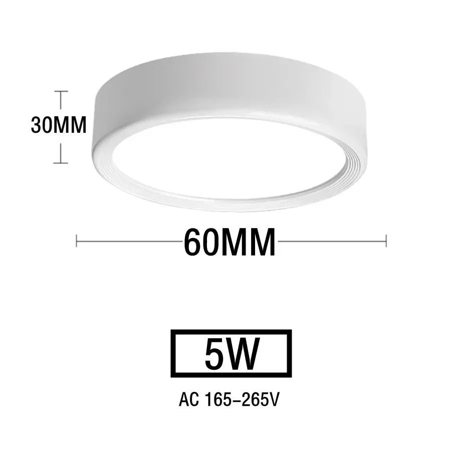 LED Ceiling Light 5W 9W 12W 15W 18W 20W Surface Mounted Downlight Ceiling Lamp for Living Room Kitchen Spotlight AC 175-265V