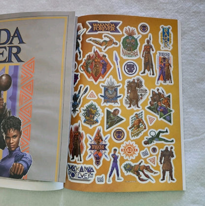 MARVEL WAKANDA FOREVER  COLORING/ACTIVITY BOOK w/GLOW-IN-THE-DARK POSTER/STICKER