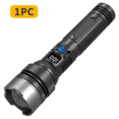 Ultra-Bright Rechargeable Flashlight, Compact & Lightweight Torch for Camping Hiking Fishing Outdoor Emergency  Lighting