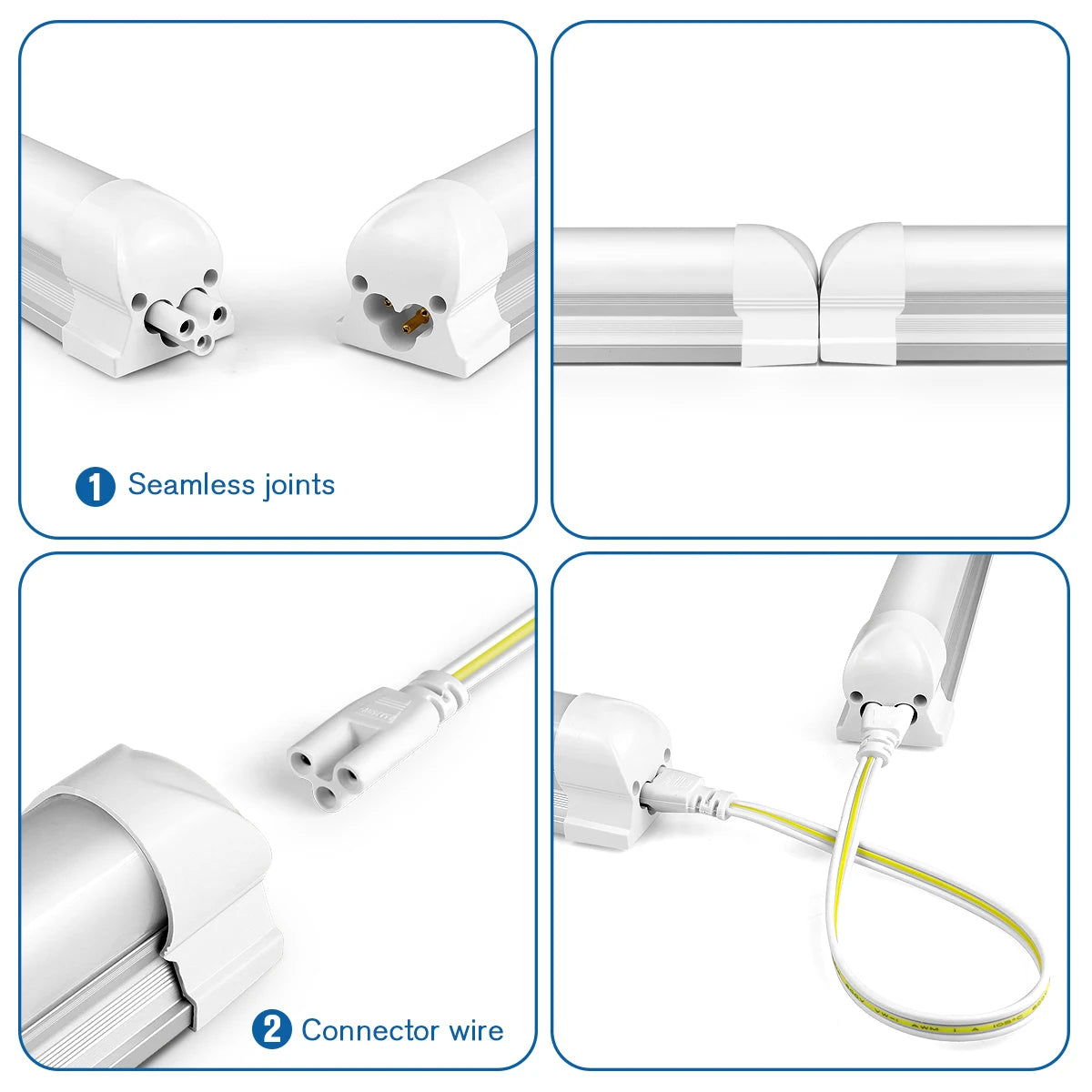 T8 50cm Series Connection LED Under Cabinet Light Bar 1-6Pcs 25W LED Light Tube Bulb for Kitchen,Wall,Garage Ceiling Decor Light