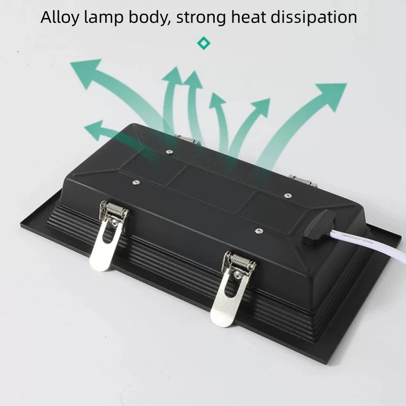 1pcs LED panel dimmable recessed LED downlight 12W 18W 24w square LED spotlight LED ceiling light AC185V 220V 240V