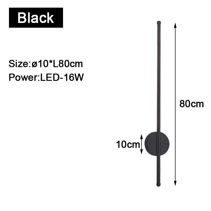 Long Strip LED Wall Lights Fxitures for Bedroom Living Indoor Lighting LED Wall Lamps Wall Sconce for Aisle Entrance Black Gold
