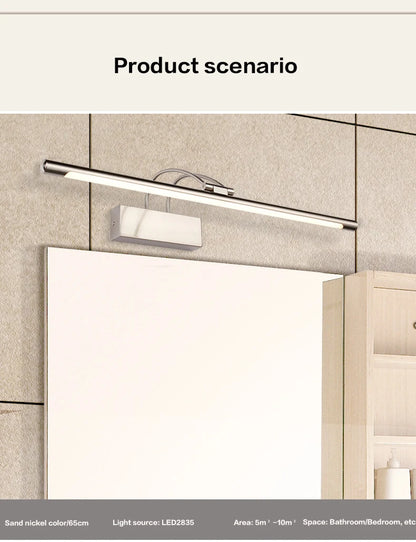 LED mirror headlight, bathroom mirror light, 12W, 19cm away from the wall, dressing room angle adjustable mirror light