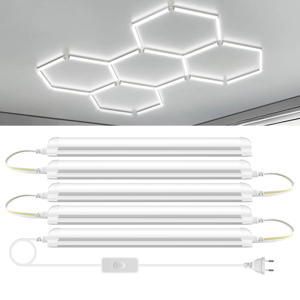 T8 50cm Series Connection LED Under Cabinet Light Bar 1-6Pcs 25W LED Light Tube Bulb for Kitchen,Wall,Garage Ceiling Decor Light