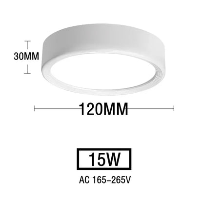 LED Ceiling Light 5W 9W 12W 15W 18W 20W Surface Mounted Downlight Ceiling Lamp for Living Room Kitchen Spotlight AC 175-265V