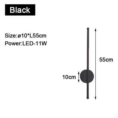 Long Strip LED Wall Lights Fxitures for Bedroom Living Indoor Lighting LED Wall Lamps Wall Sconce for Aisle Entrance Black Gold
