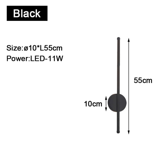 Long Strip LED Wall Lights Fxitures for Bedroom Living Indoor Lighting LED Wall Lamps Wall Sconce for Aisle Entrance Black Gold