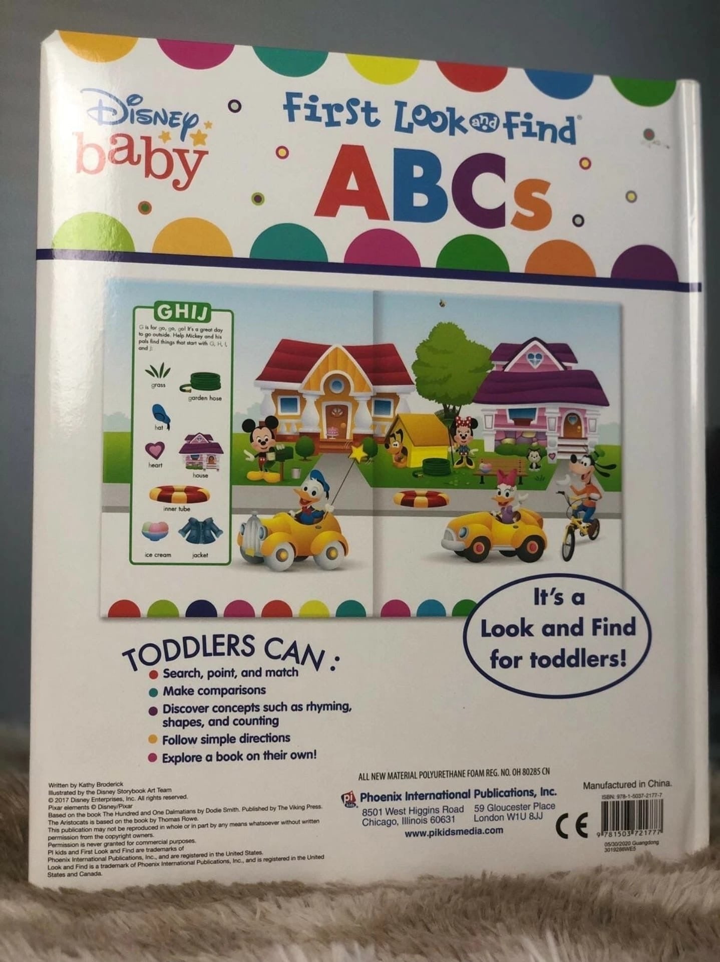 Disney Baby ~ ABCs First Look and Find Padded Board Book