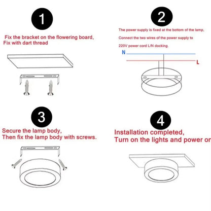 LED Ceiling Light 5W 9W 12W 15W 18W 20W Surface Mounted Downlight Ceiling Lamp for Living Room Kitchen Spotlight AC 175-265V