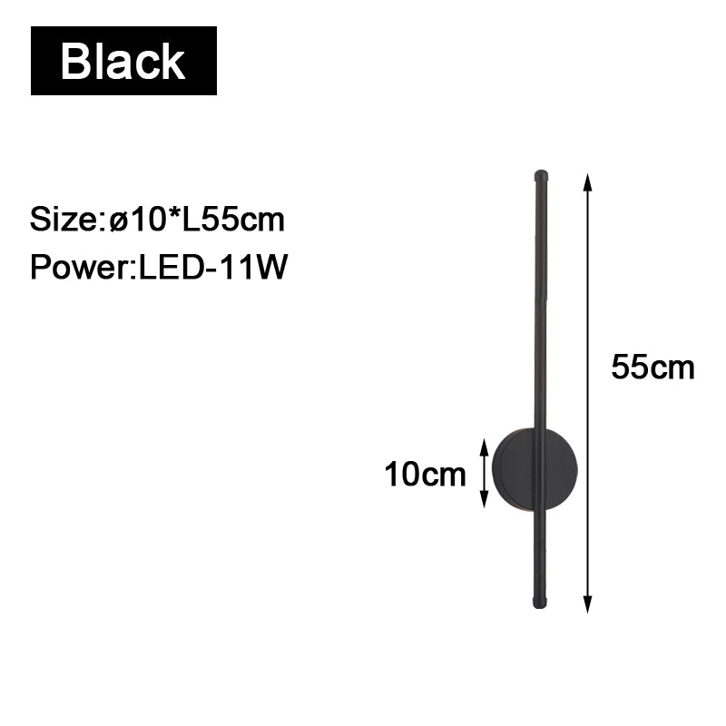 Long Strip LED Wall Lights Fxitures for Bedroom Living Indoor Lighting LED Wall Lamps Wall Sconce for Aisle Entrance Black Gold
