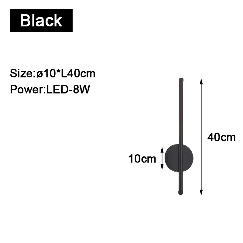 Long Strip LED Wall Lights Fxitures for Bedroom Living Indoor Lighting LED Wall Lamps Wall Sconce for Aisle Entrance Black Gold