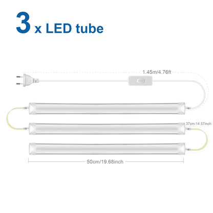 T8 50cm Series Connection LED Under Cabinet Light Bar 1-6Pcs 25W LED Light Tube Bulb for Kitchen,Wall,Garage Ceiling Decor Light