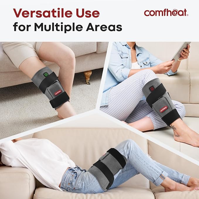 Cordless Hip Heating Pad for Hip & Sciatica Pain Relief 5000mAh Battery Powered Heated Hip Brace for Women, Men Recovery Electric Hip Heat Pad Wrap, Up to 42.5" Waist Size