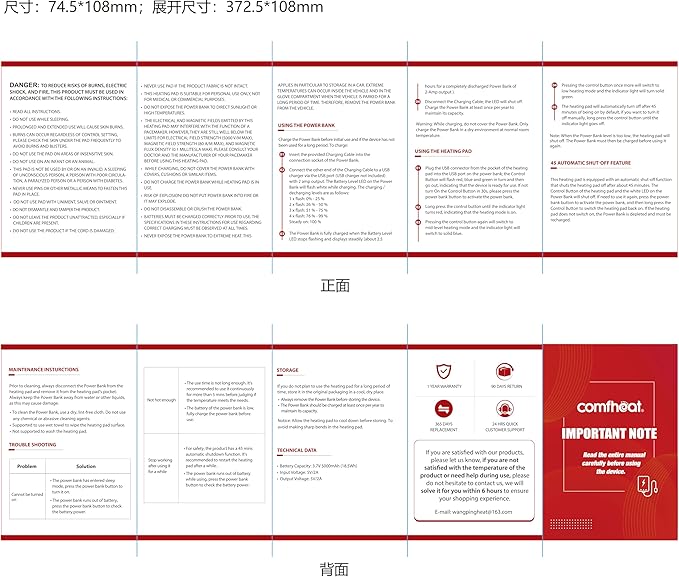 Cordless Hip Heating Pad for Hip & Sciatica Pain Relief 5000mAh Battery Powered Heated Hip Brace for Women, Men Recovery Electric Hip Heat Pad Wrap, Up to 42.5" Waist Size