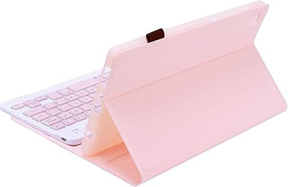Keyboard Case for Samsung Galaxy Tab A7 Lite 8.7 Inch 2021, Caramel Colored Detachable Wireless Keyboard with Slim Cover for Model SM-T220 T225 T227 (Pink)