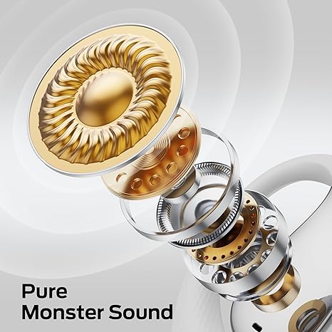 Monster Open Ear AC328 Wireless Headphones, Open Ear Headphones 32 Hours Playback, Lightweight and Comfortable Bluetooth Headphones, Bluetooth 6.0 Headphones with Stereo Sound, Design