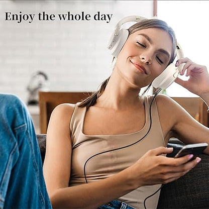 Over-ear Bluetooth headphones, noise-canceling headphones, wireless Bluetooth headphones with microphone, 80-hour playback time, deep bass, adjustment