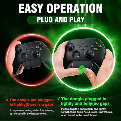 X3 Wireless Gaming Headset for Xbox Series X|S, PS5, PC, Mac, Switch, Bluetooth Headset with Noise Canceling Microphone, 60 Hour Playback Time, Low