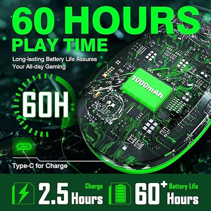 X3 Wireless Gaming Headset for Xbox Series X|S, PS5, PC, Mac, Switch, Bluetooth Headset with Noise Canceling Microphone, 60 Hour Playback Time, Low