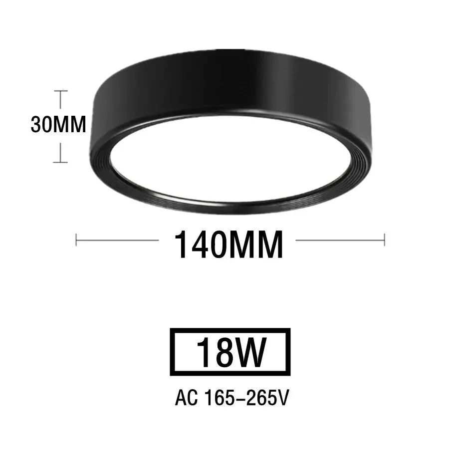LED Ceiling Light 5W 9W 12W 15W 18W 20W Surface Mounted Downlight Ceiling Lamp for Living Room Kitchen Spotlight AC 175-265V