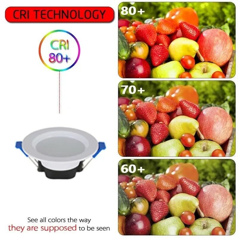 10/20 Pack 220V 7W 3 Colours Dimmable LED Downlight Round Recessed Ceiling Panel Light LED Down Light Fixture Lamp Ceiling Lamp