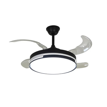 Simple dining room living room fan light bedroom home remote control integrated silent ceiling fan lamp