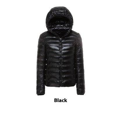 Women's Short Slim-fit Lightweight Thin Loose Hooded Coat