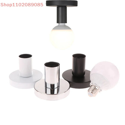 1 Set Ceiling Lamp Wall Lamp Holder Modern Nordic Retro Iron Lamp Decor For Living Room Bedroom Bathroom E27 Lamp Base