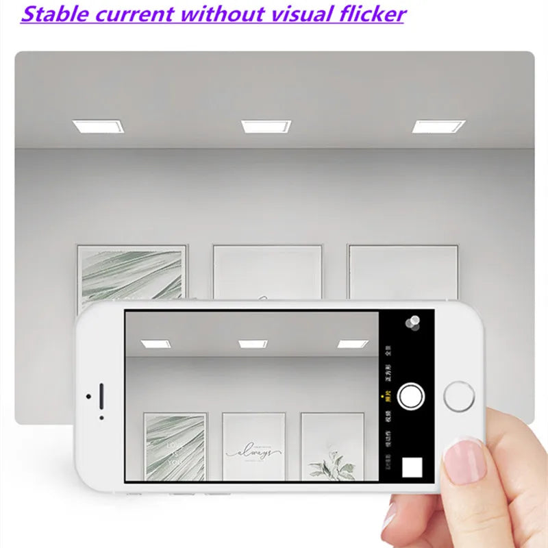 1pcs LED panel dimmable recessed LED downlight 12W 18W 24w square LED spotlight LED ceiling light AC185V 220V 240V