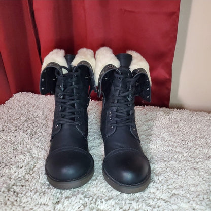 SM New York Women's Fireside Boots Black Size 6.5