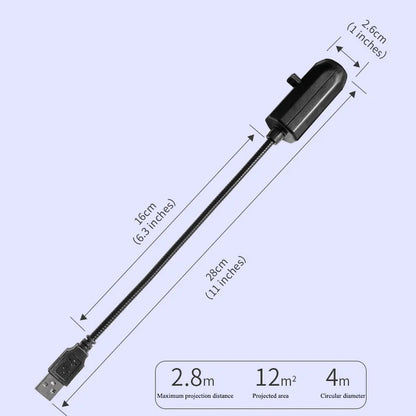 Halloween Projector USB 360 Degree Rotating LED Skull Projector Lamp Halloween Decoration for Bedroom Ceiling Room Wall Decor