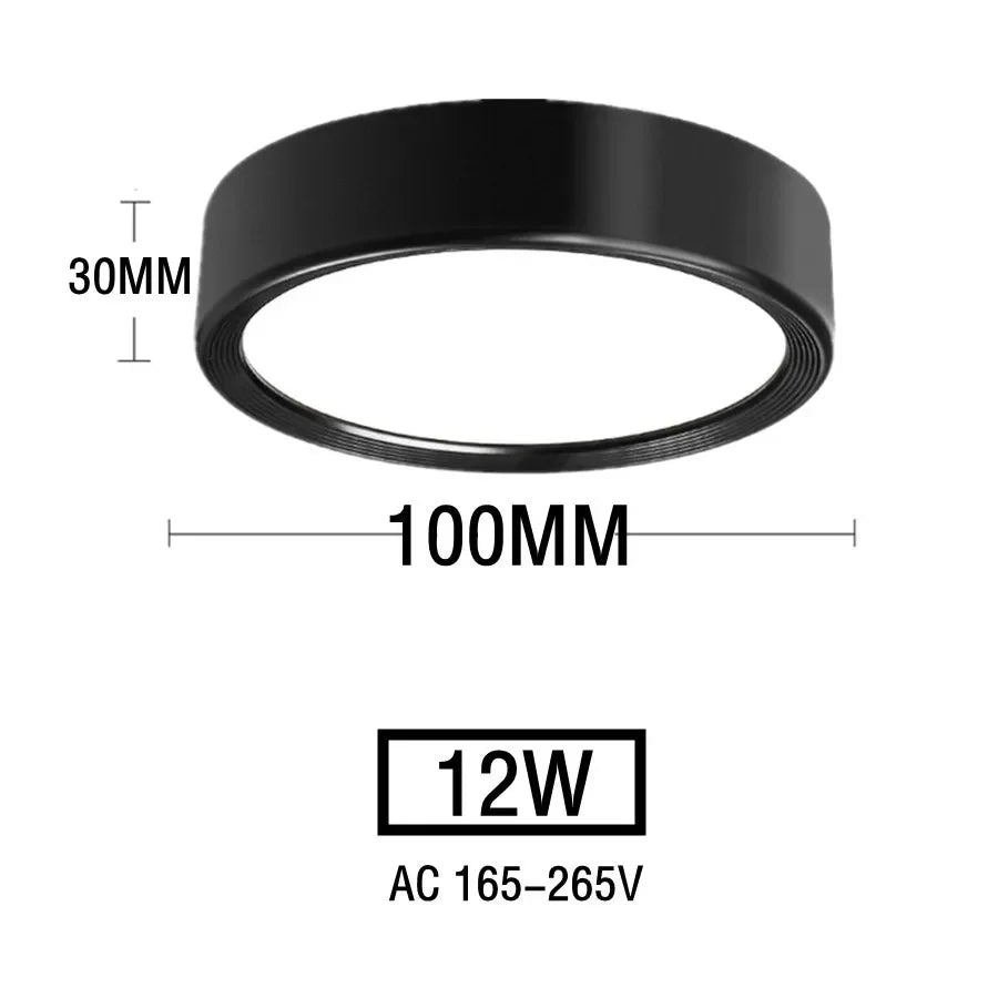 LED Ceiling Light 5W 9W 12W 15W 18W 20W Surface Mounted Downlight Ceiling Lamp for Living Room Kitchen Spotlight AC 175-265V