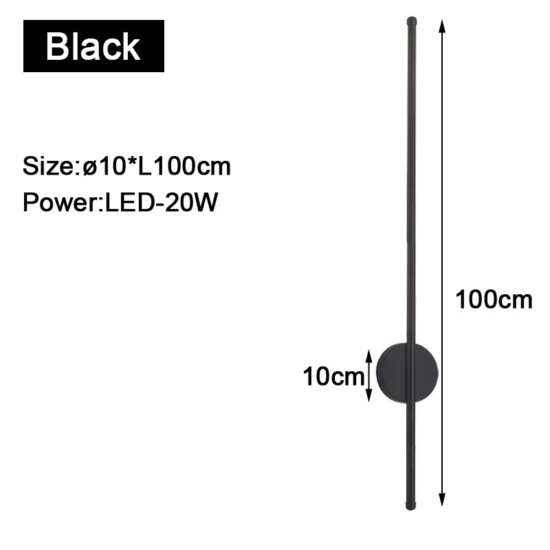 Long Strip LED Wall Lights Fxitures for Bedroom Living Indoor Lighting LED Wall Lamps Wall Sconce for Aisle Entrance Black Gold