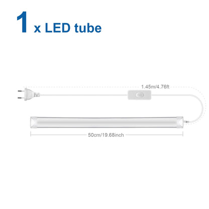 T8 50cm Series Connection LED Under Cabinet Light Bar 1-6Pcs 25W LED Light Tube Bulb for Kitchen,Wall,Garage Ceiling Decor Light