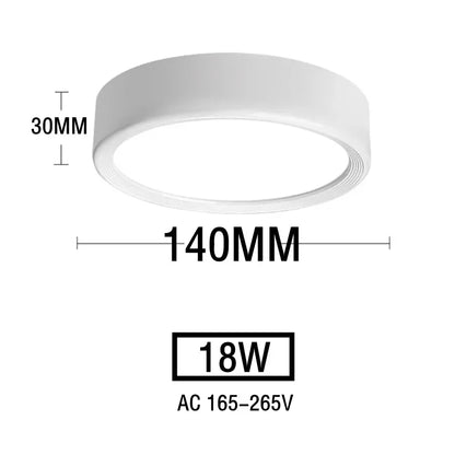 LED Ceiling Light 5W 9W 12W 15W 18W 20W Surface Mounted Downlight Ceiling Lamp for Living Room Kitchen Spotlight AC 175-265V