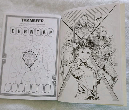 MARVEL WAKANDA FOREVER  COLORING/ACTIVITY BOOK w/GLOW-IN-THE-DARK POSTER/STICKER