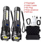 Powerful Flashlights Type C Rechargeable Zoom Torch Light High Power LED Flashlight Built-in Battery For Camping Emergency Lamp